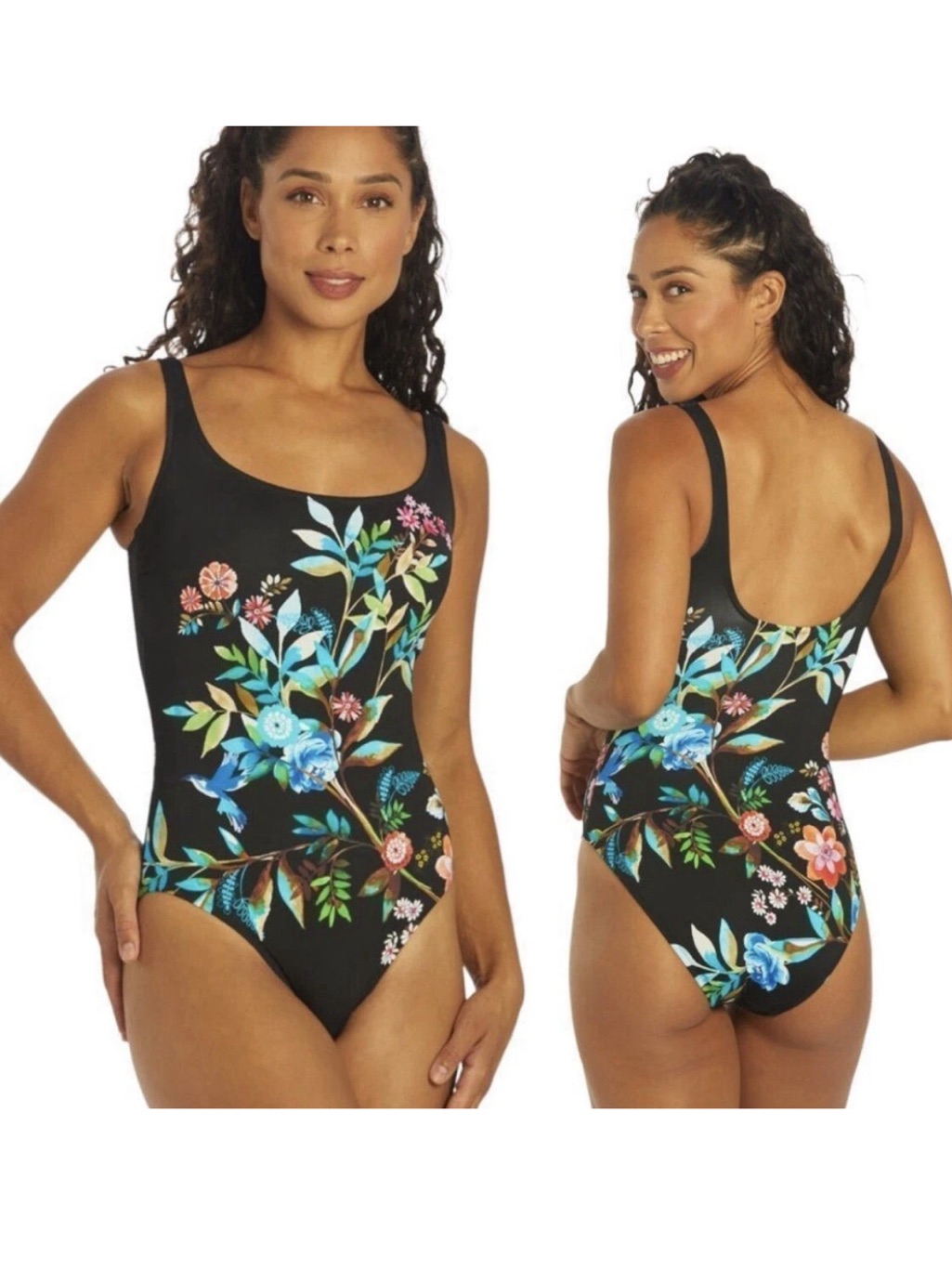 Johnny Was Lei Floral One-Piece Swimsuit